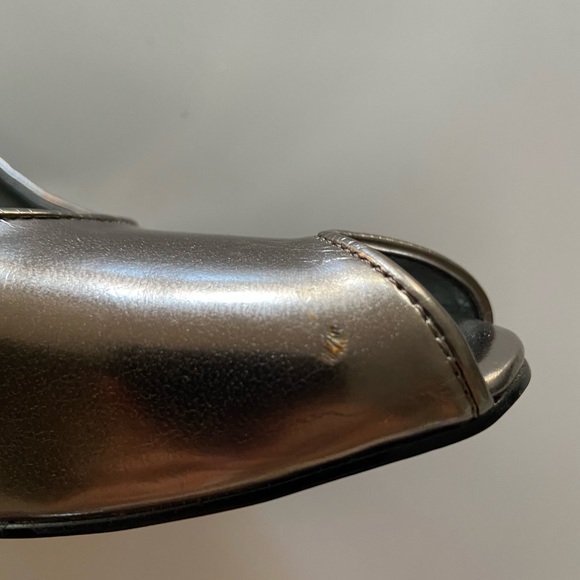Silver Peep Toe Heels - Picture 5 of 5